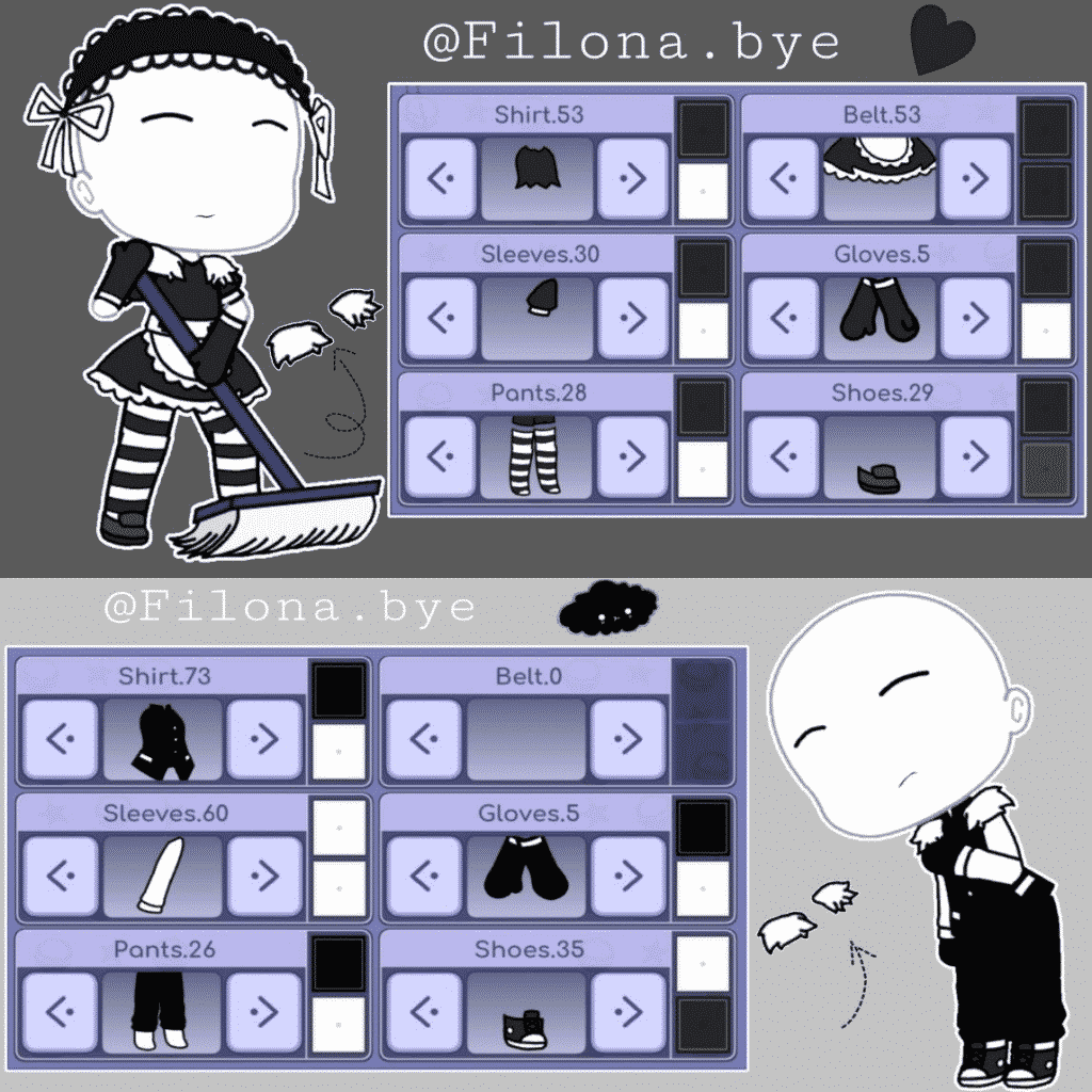 gacha club maid outfit ideas