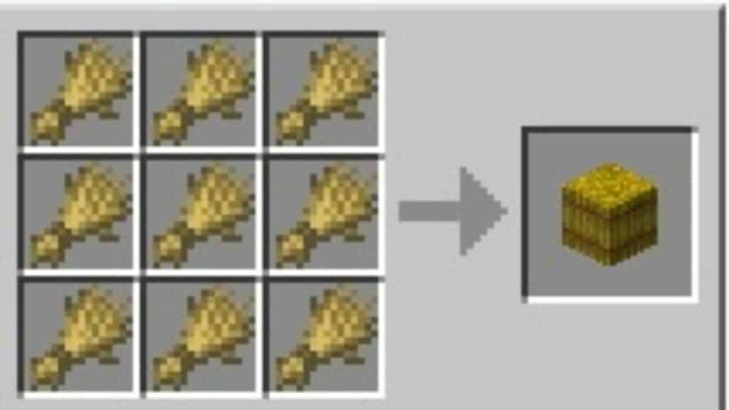 hay bale minecraft recipe