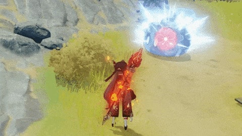 hu tao charged attack blood blossoms