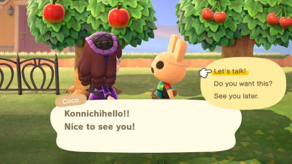 konnichi hello animal crossing