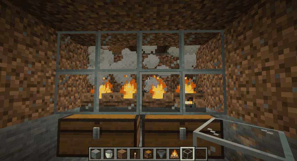 lay down some glass blocks in kill chamber