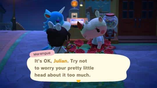 merengue talks with smug villagers acnh