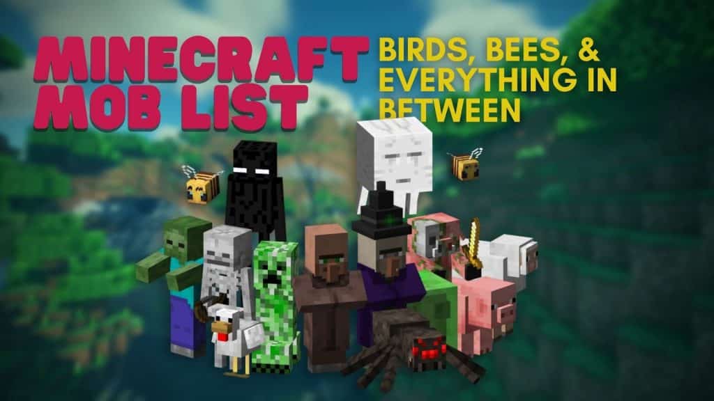 minecraft mob list 2022