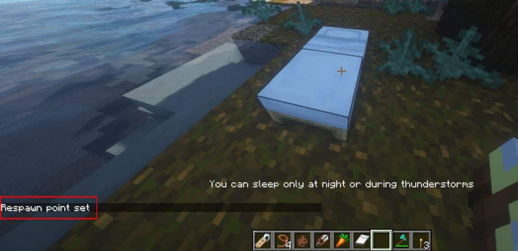 minecraft spawn point bed
