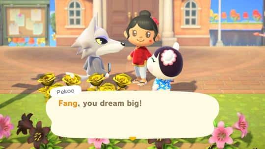 pekoe talk with normal villagers animal crossing