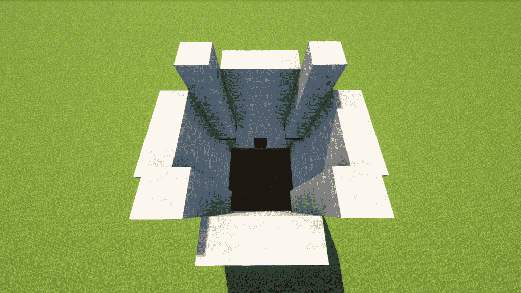 place 5 mushroom stems on top of each trapdoor minecraft