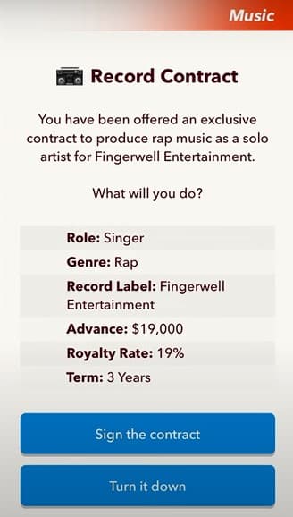 record contract bitlife