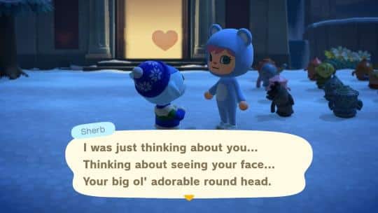 sherb express his affection and friendliness to the players