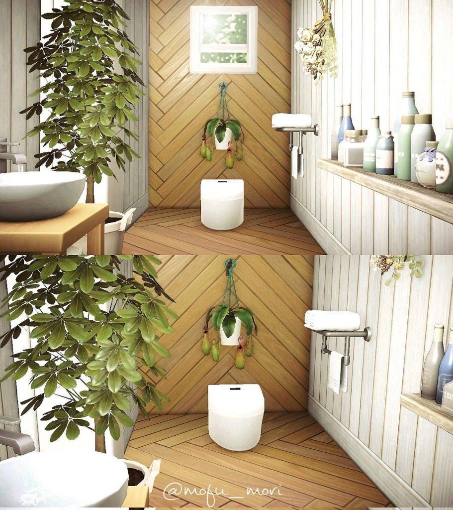 tiny minimalist restroom animal crossing new horizons