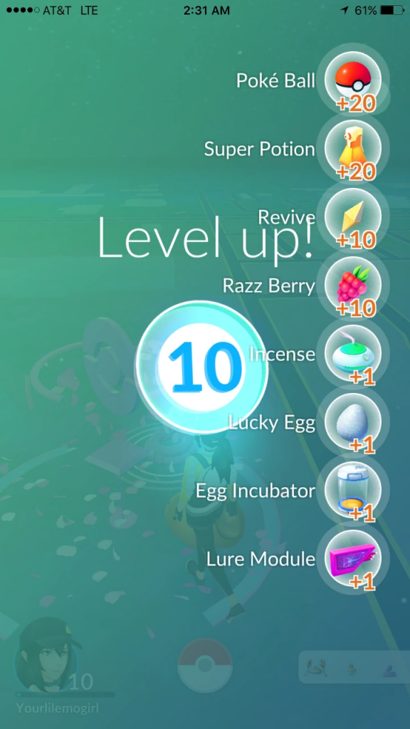 trainer levels pokemon go