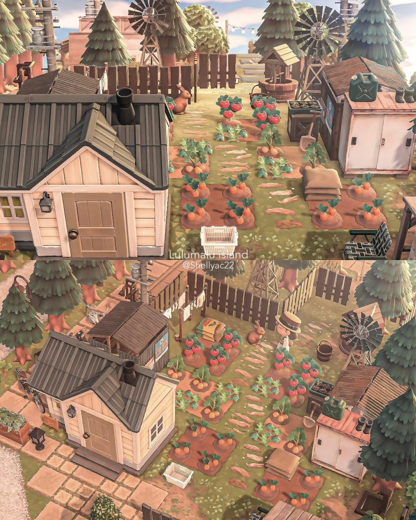 vegetable backyard garden design animal crossing