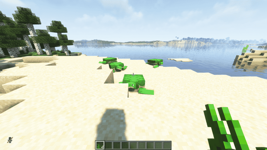 walk straight to turtle minecraft