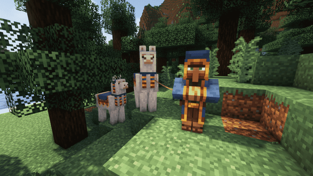 wandering trader llama minecraft