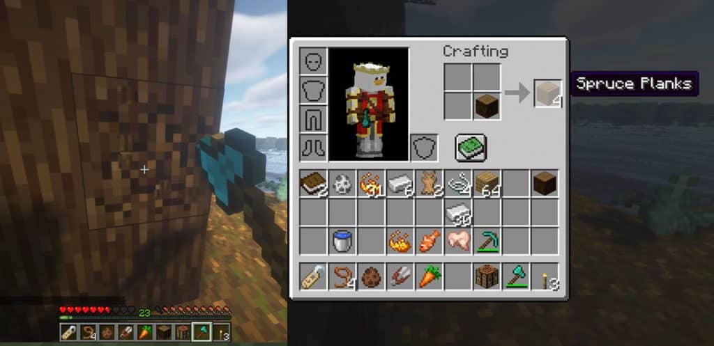 wood plank crafting minecraft