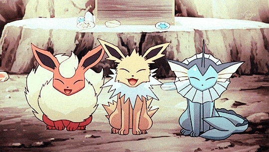 Vaporeon, Jolteon, and Flareon