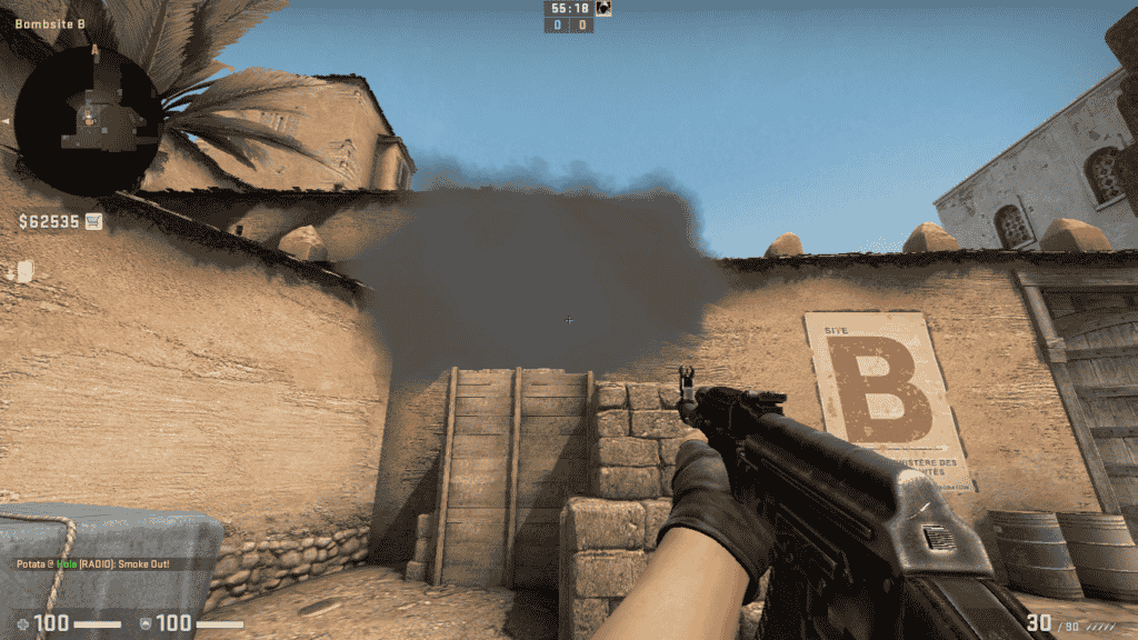 best smoke spots in dust 2