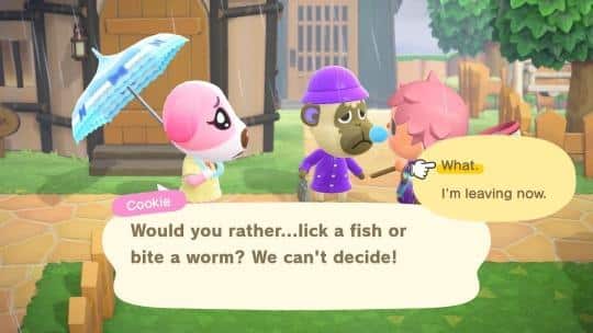 cookie with lazy villagers animal crossing