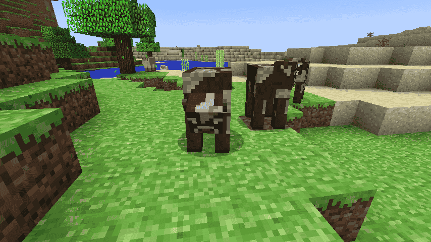 cow eat grass in minecraft