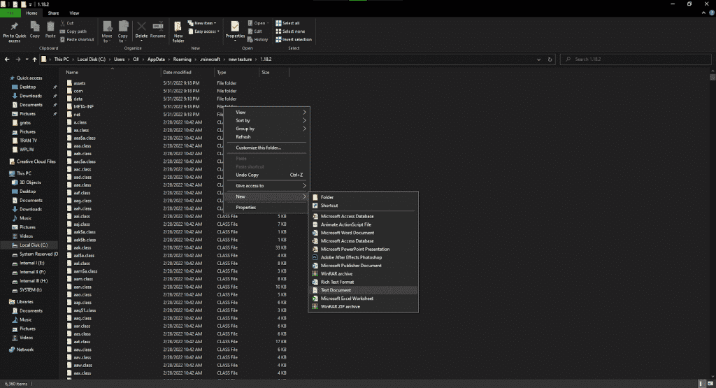create new text file