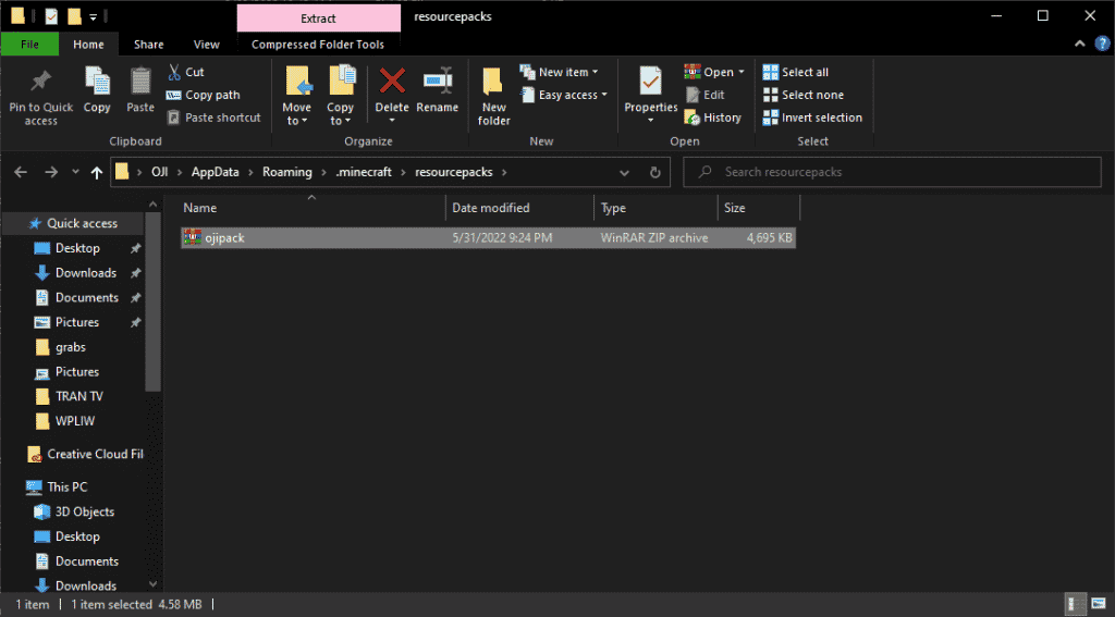 drag and drop custom texture pack minecraft