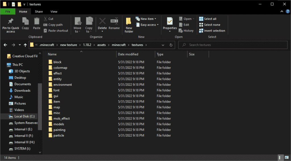 edit and add textures to the texture folder minecraft