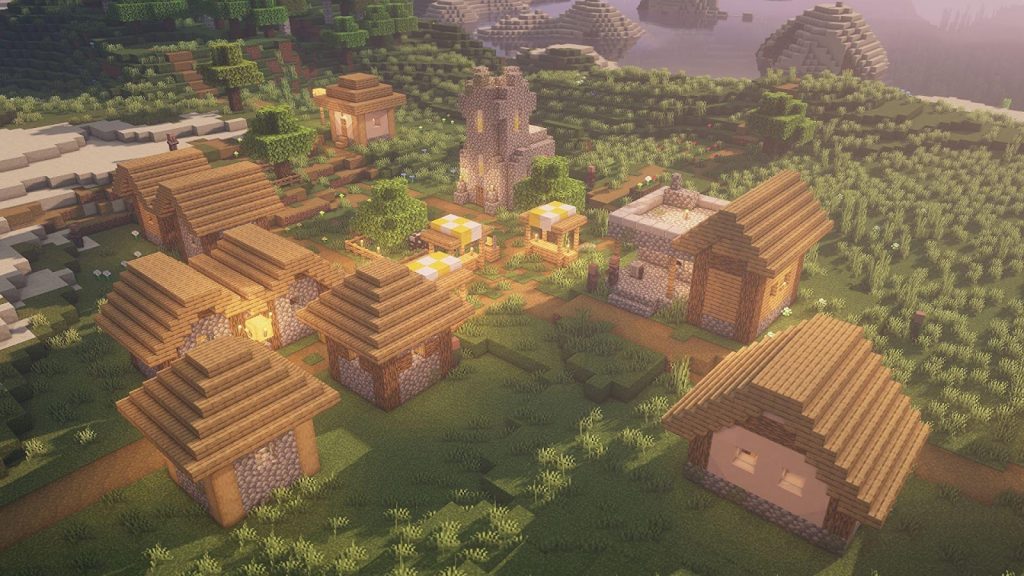 found a village in minecraft