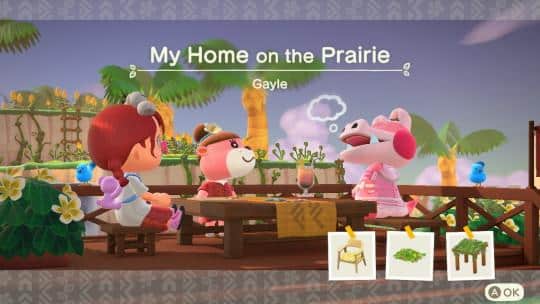 gayle in the dlc animal crossing