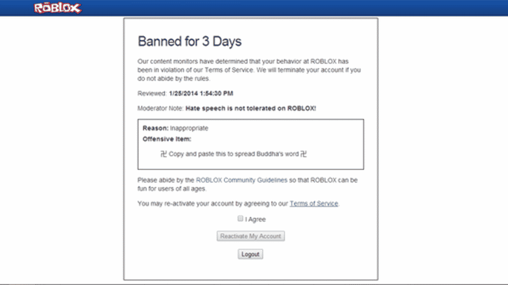 how to get unbanned from roblox