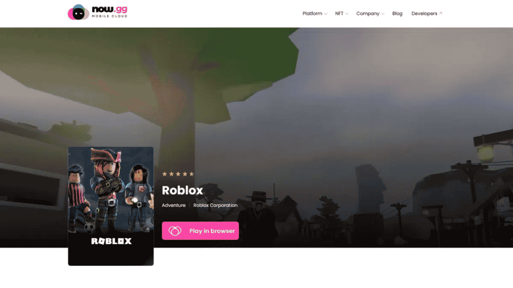 how to play roblox on now.gg