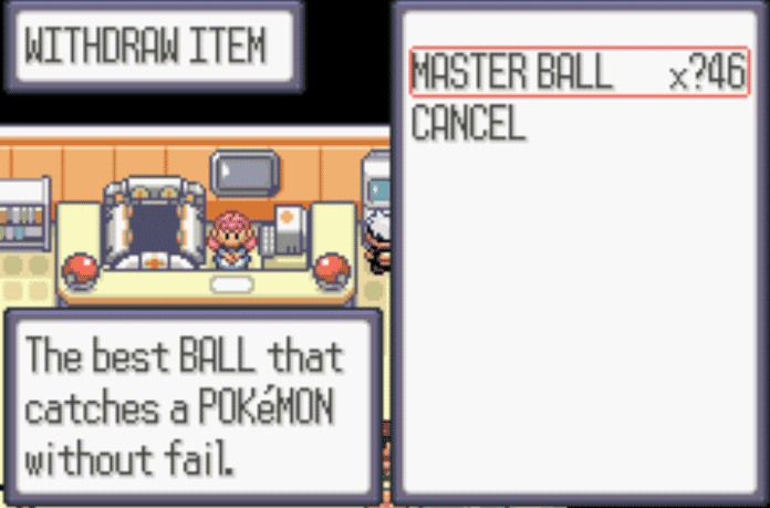 master balls bag cheat code