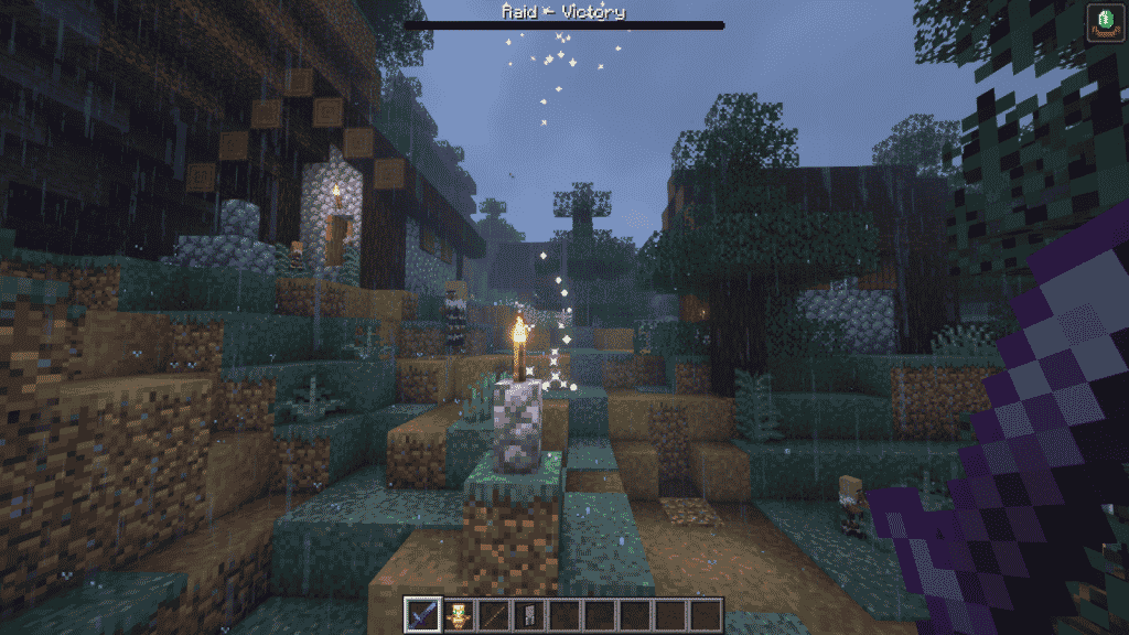 raid victory minecraft