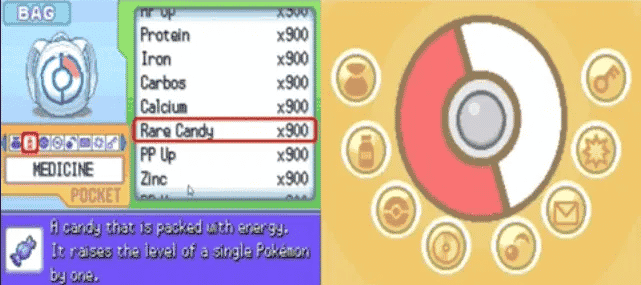 rare candy cheat pokemon platinum emulator