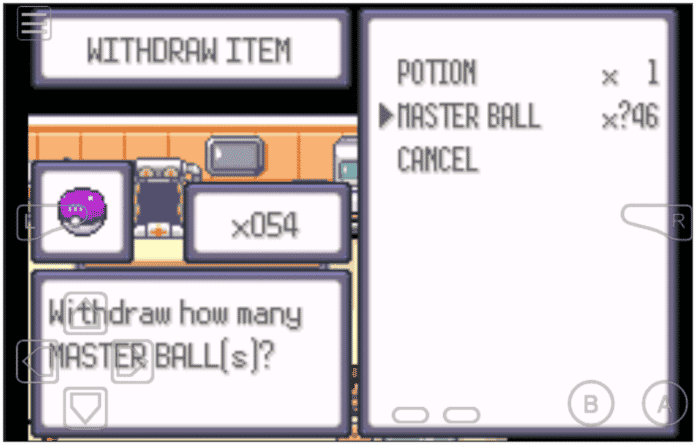 unlimited master balls pokemon emerald