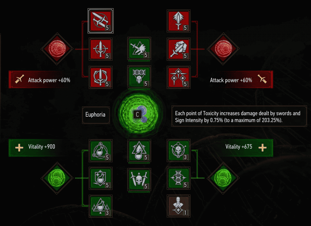 witcher 3 euphoria build