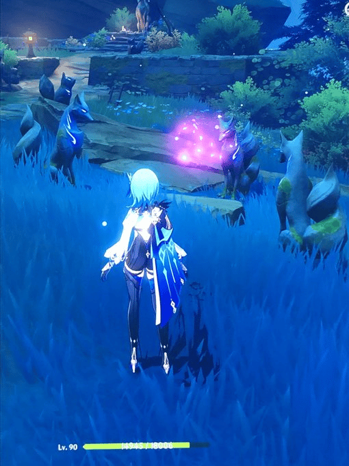 3 kitsune statues genshin