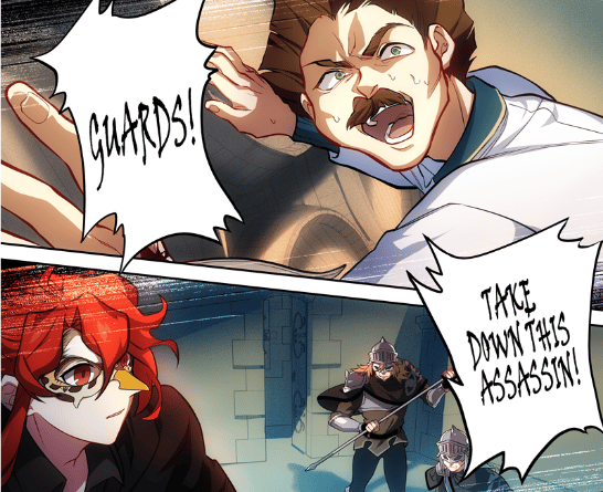 assassin looks like diluc attacks krupp