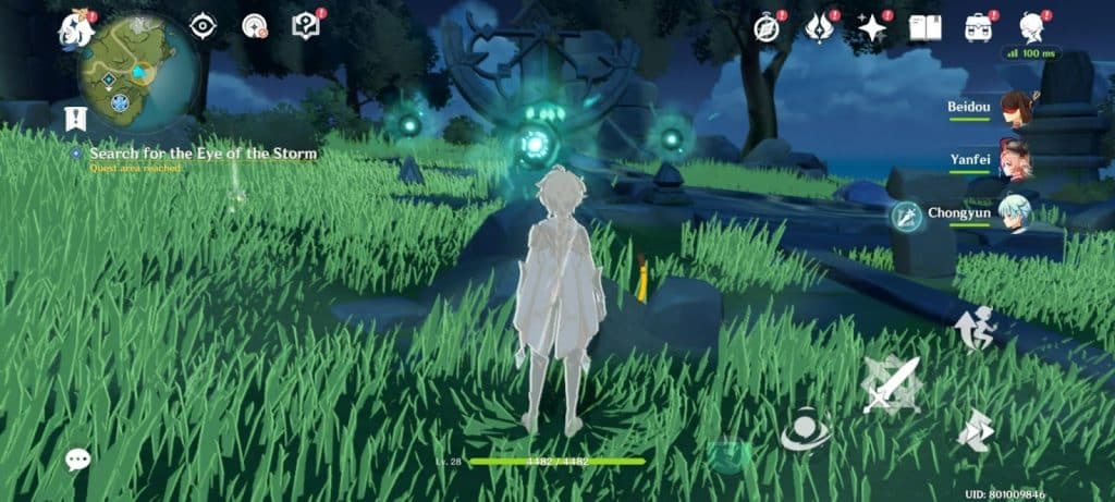 find the eye of the storm genshin