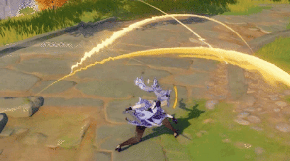 keqing charged attack