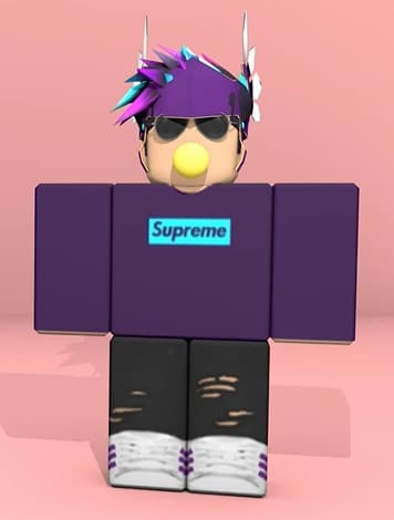 purple supreme roblox avatar