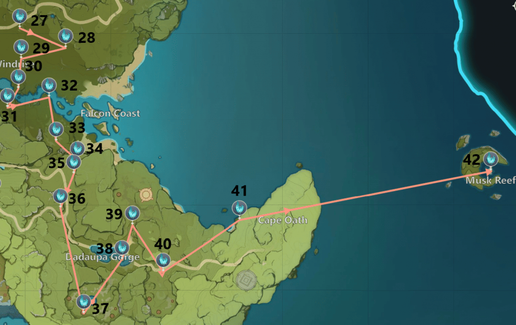south east mondstadt anemoculus locations