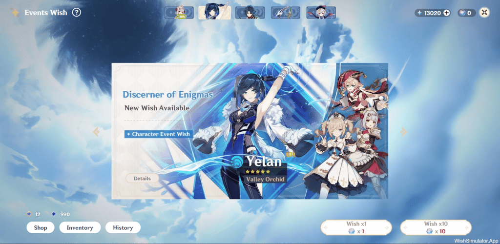 what is genshin wish simulator