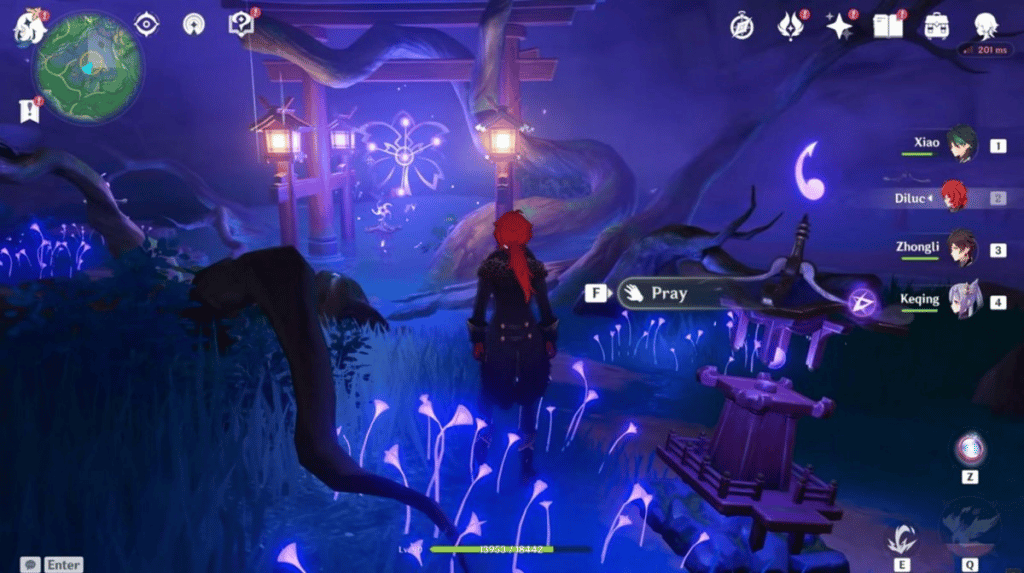 where is the barrier in the sacrificial offering quest genshin