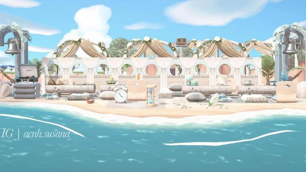 animal crossing beach wedding areas