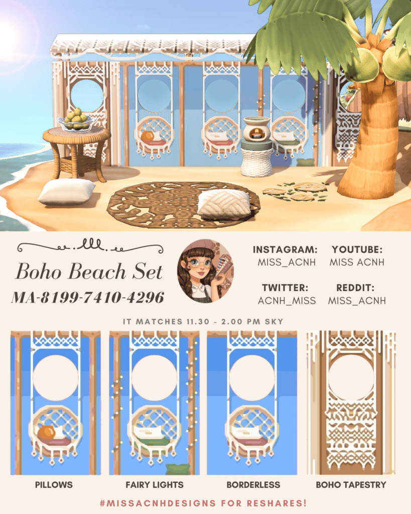 animal crossing boho beach house ideas
