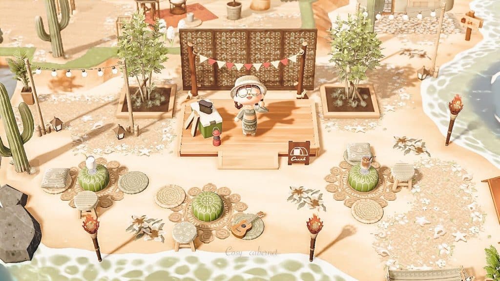 animal crossing boho beach ideas