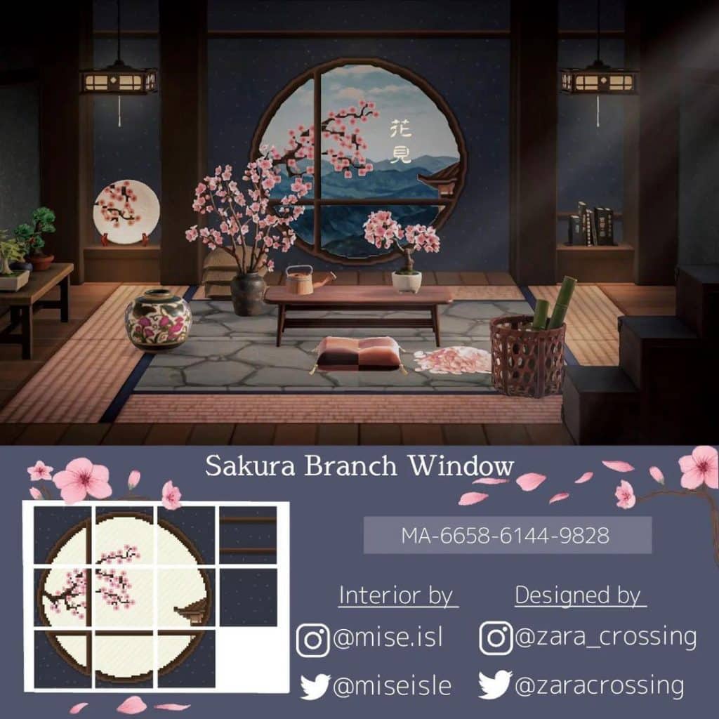 animal crossing sakura inspired living room ideas