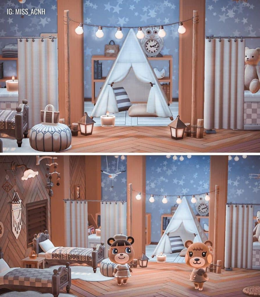 animal crossing shared bedroom ideas