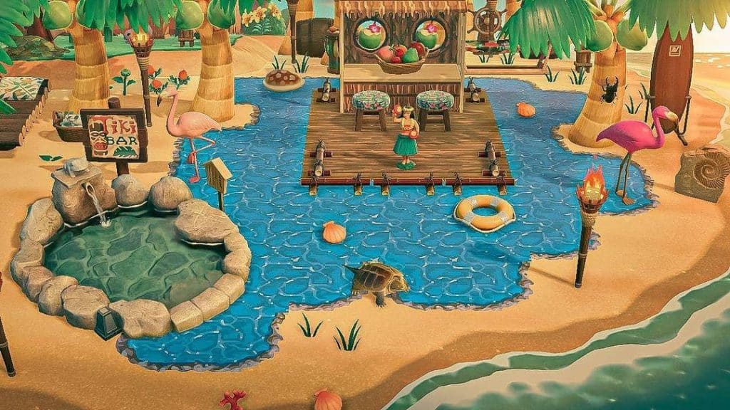 animal crossing tiki bar design