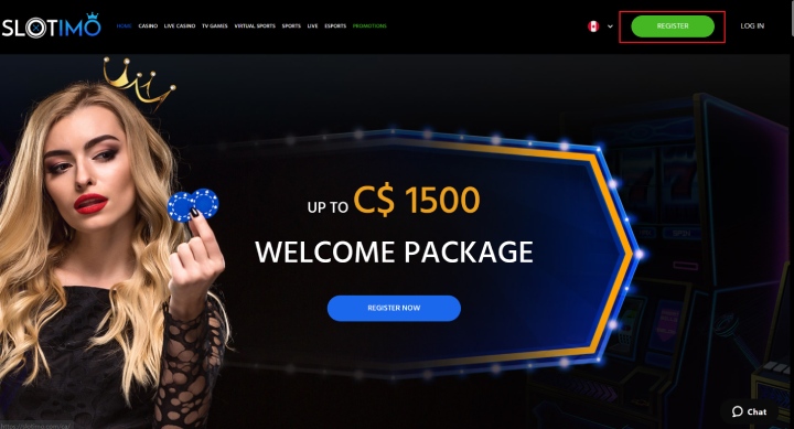 Slotimo welcome package 1500