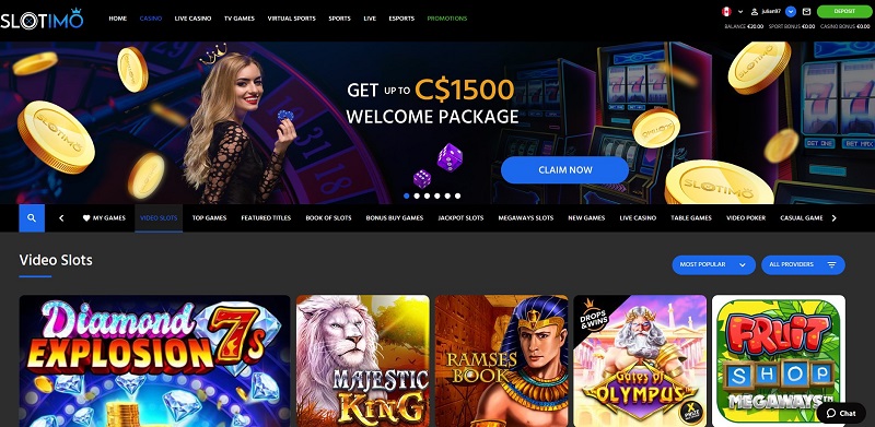 Slotimo game selection